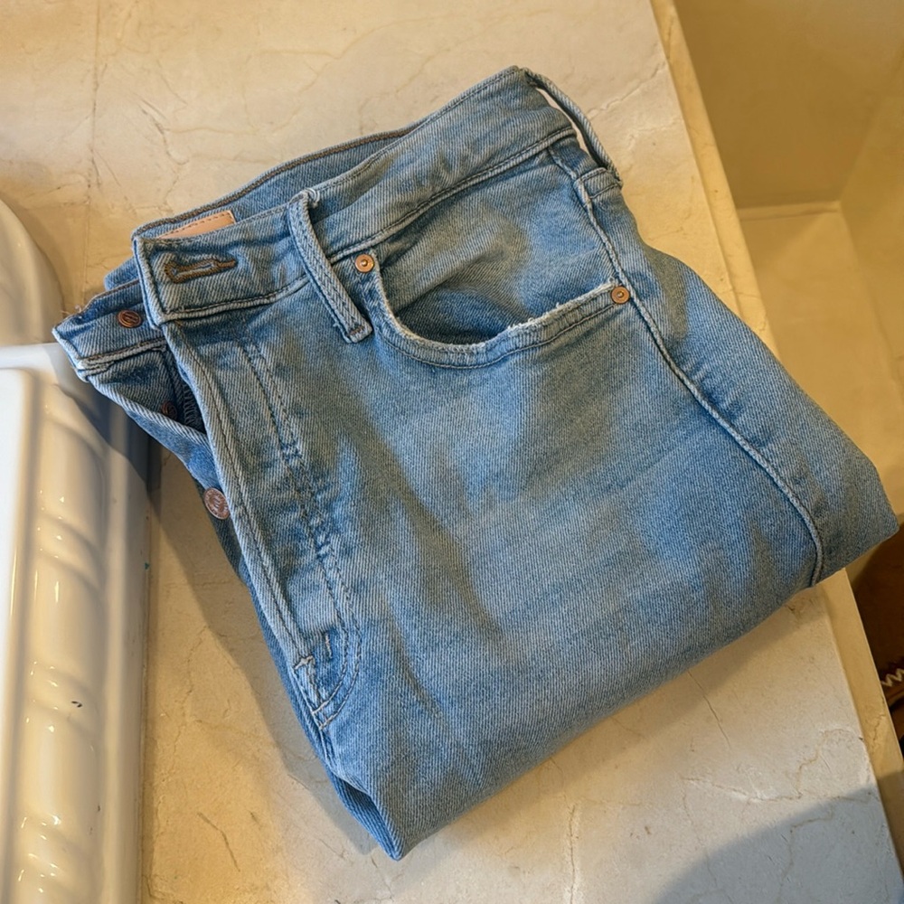 Light Blue straight stretchy Mother Women's Jeans